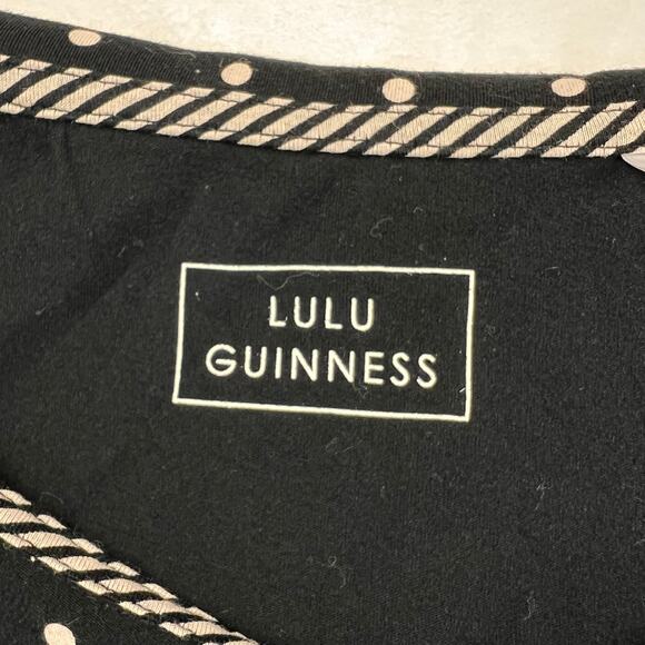 Lulu Guinness Uniqlo Retro Rockabilly Cat Face Polka Dot Collared Tank Top Lrg - Picture 6 of 8